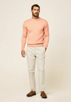 Hackett London Crew - Trui - Salmon -Modieuze Herenkleding 073222236a8a47ceae026ef7928a27f0