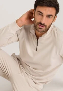 HANRO Natural Living - Sweater - Pumice -Modieuze Herenkleding 0e64e137434b4d3cb07a5c0bc731e089