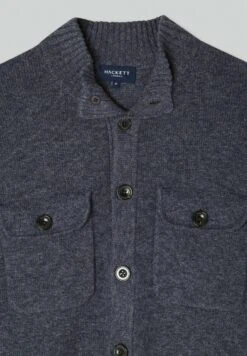 Hackett London Chest Pocket Fb - Vest - Charcoal Grey -Modieuze Herenkleding 150f6188f95c4b01a579d808824dbd80