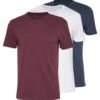 Pier One 3 Pack - T-Shirt Basic - Mottled Bordeaux/White/Blue -Modieuze Herenkleding 1a1b68220b7042e3b86fe00c310634af