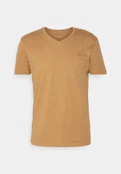 Pier One V Neck Bird Tonal 3 Pack - T-Shirt Basic - Light Brown/White/Dark Blue -Modieuze Herenkleding 239be3f8d5344e18a078136b88ad5384