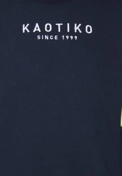 Kaotiko Sud Cap Ewan - Hoodie - Navy/Green/Coral -Modieuze Herenkleding 23b553e0d28c40fcb86836a12f532e8e