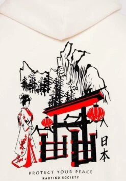 Kaotiko Geisha - Hoodie - Ivory -Modieuze Herenkleding 40dc5e967a724967a529cc10da2593cb