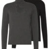 Pier One 2 Pack - Basic Turtleneck - Trui - Black/Mottled Dark Grey 1 Pier One 2 Pack - Basic Turtleneck - Trui - Black/Mottled Dark Grey -Modieuze Herenkleding 564ded1d5c3c4890971ea33fb300ac4a