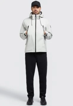 Khujo Adam - Regenjas - Hellgrau -Modieuze Herenkleding 5bdac6b28a8b45baab1bf61cb6e79322