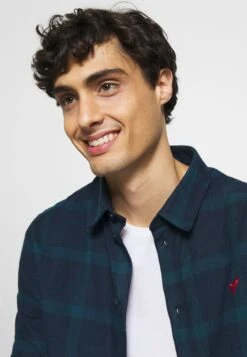 Pier One Overhemd - Dark Blue/Teal -Modieuze Herenkleding 60ff006a248a4e558dbde6647cd82b01