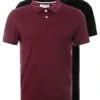 Pier One 2 Pack - Poloshirt - Bordeaux/Black -Modieuze Herenkleding 80c61fbab13d4f348c95aacb92cd3122