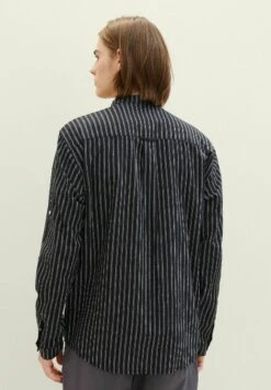 TOM TAILOR Denim Mit Stehkragen - Overhemd - Black Stripe -Modieuze Herenkleding 826dbebbfd154998a1aed6ccc5e8a157