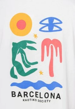 Kaotiko Barcelone - T-Shirt Print - Weiß -Modieuze Herenkleding 929f1f67e081449da39410d5b0e87a5e