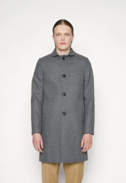 J.Lindeberg Holger Melton Coat - Mantel - Mid Grey Melange -Modieuze Herenkleding 9bb99e16bb3b4a17b0fea1fa885a0bde