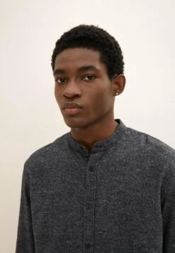 TOM TAILOR Denim Overhemd - Black/Off White Structure -Modieuze Herenkleding a2d20b0f668743b181b84a4c3309f7a1