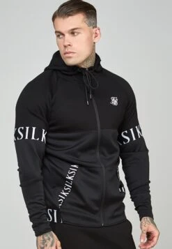 SikSilk Dynmic Zip Through Hoodie - Sweater Met Rits - Black -Modieuze Herenkleding aabd325f1c2c4d5983b05f9ebcb2d227