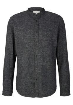 TOM TAILOR Denim Overhemd - Black/Off White Structure -Modieuze Herenkleding aeb0645ece144cfdb3b5d1f8e88c249f