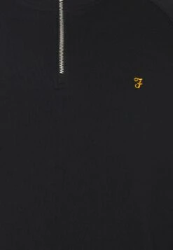 Farah Jim 1/4 Zip - Sweater - Black -Modieuze Herenkleding d540ff34d1d94bd0ac58e82b5d4ce072