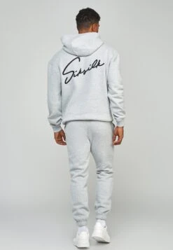 SikSilk Script Embroidery- Hoodie - Grey Marl 9 SikSilk Script Embroidery- Hoodie - Grey Marl -Modieuze Herenkleding ebd96880e9484b3fac5d9e60964daaff